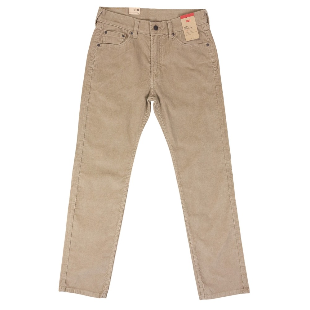 Levis 505 Corduroy Pants Mens 30x32 Tan Beige Cotton Stretch Straight Leg